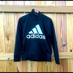 Adidas Cropped Hoodie Big Trefoil Crew Sweatshirt Youth Sz.14/16